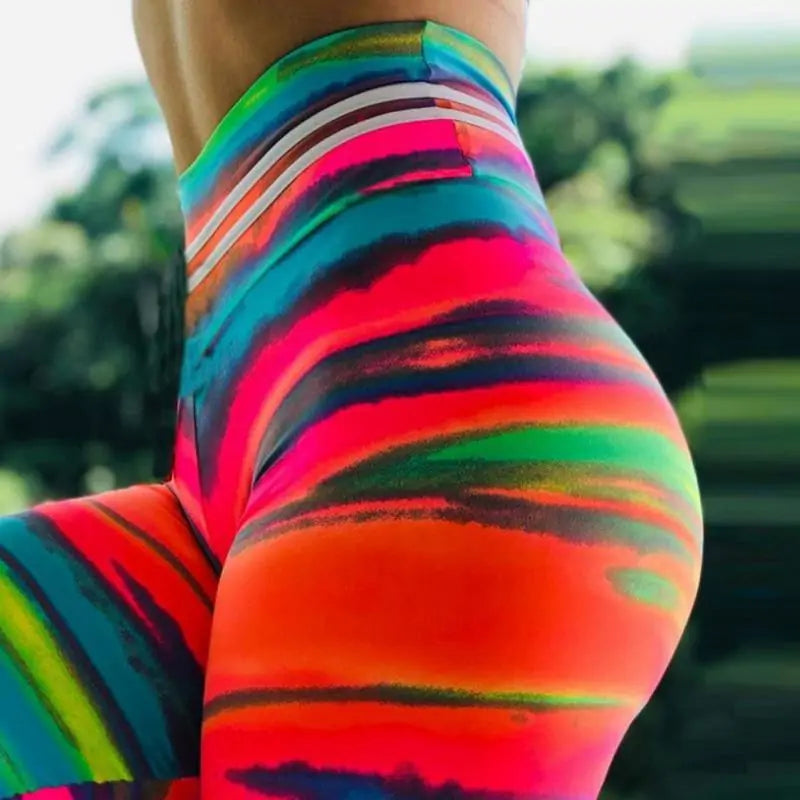 Stretchy High Waist Printing Butt Lift Leggings