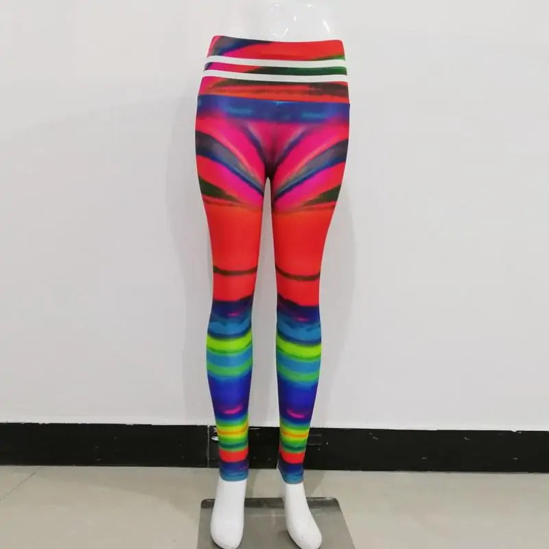 Stretchy High Waist Printing Butt Lift Leggings