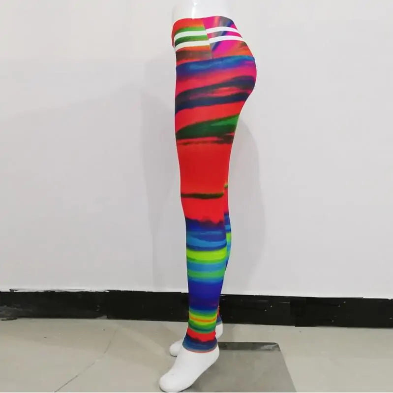 Stretchy High Waist Printing Butt Lift Leggings